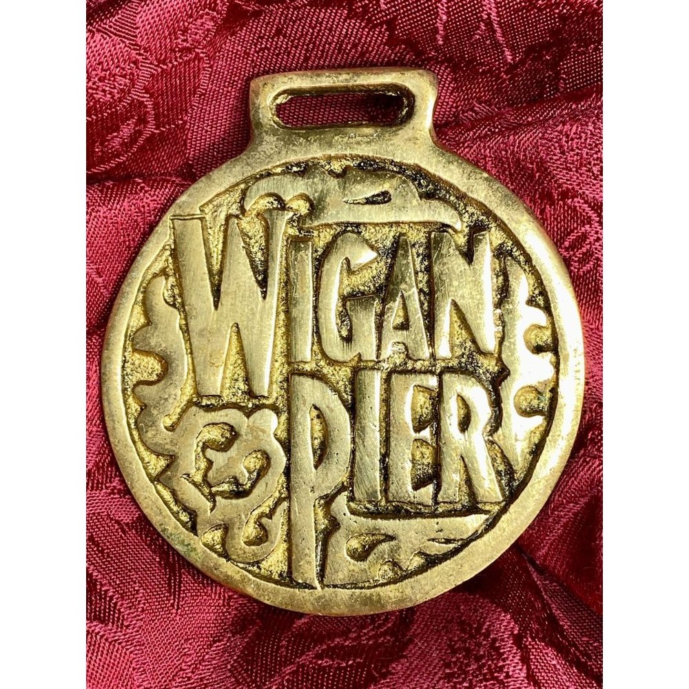 Vtg Wigan Pier Brass Medallion Saddle Bridle Ornament England